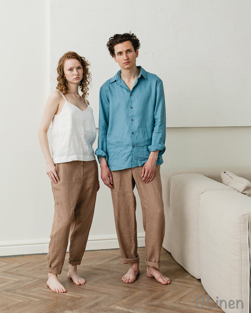 Loose-fitted Linen Pants