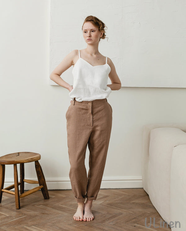 Loose-fitted Linen Pants