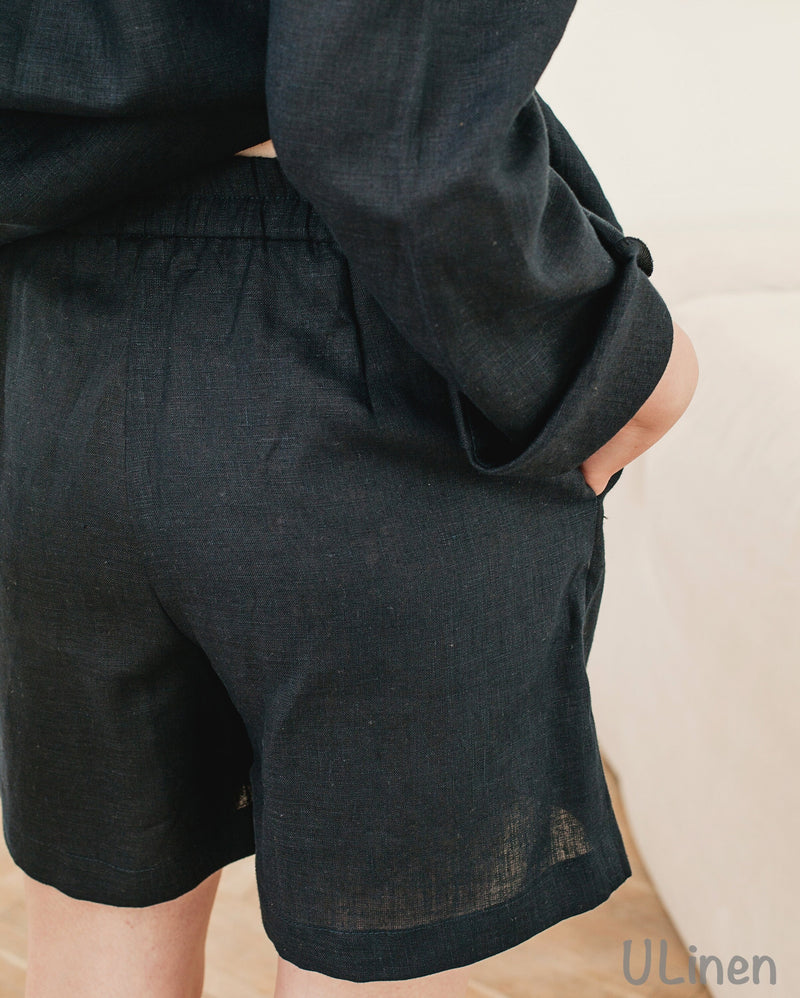 Comfort-fit Linen Shorts