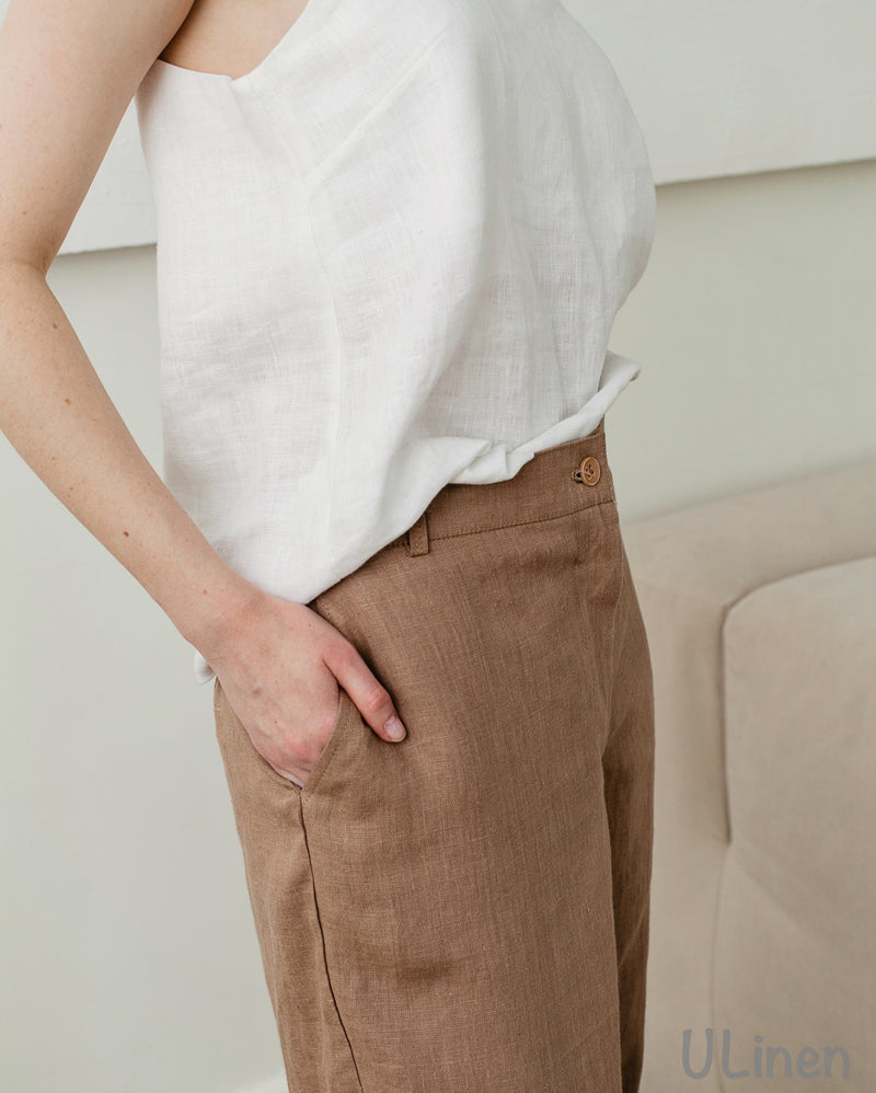 Loose-fitted Linen Pants