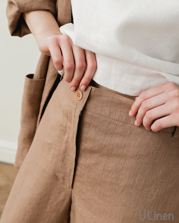 Loose-fitted Linen Pants