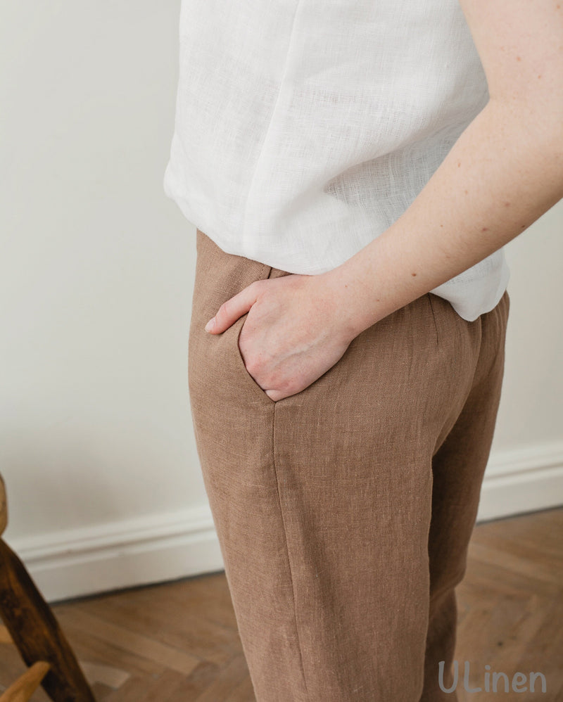 Loose-fitted Linen Pants