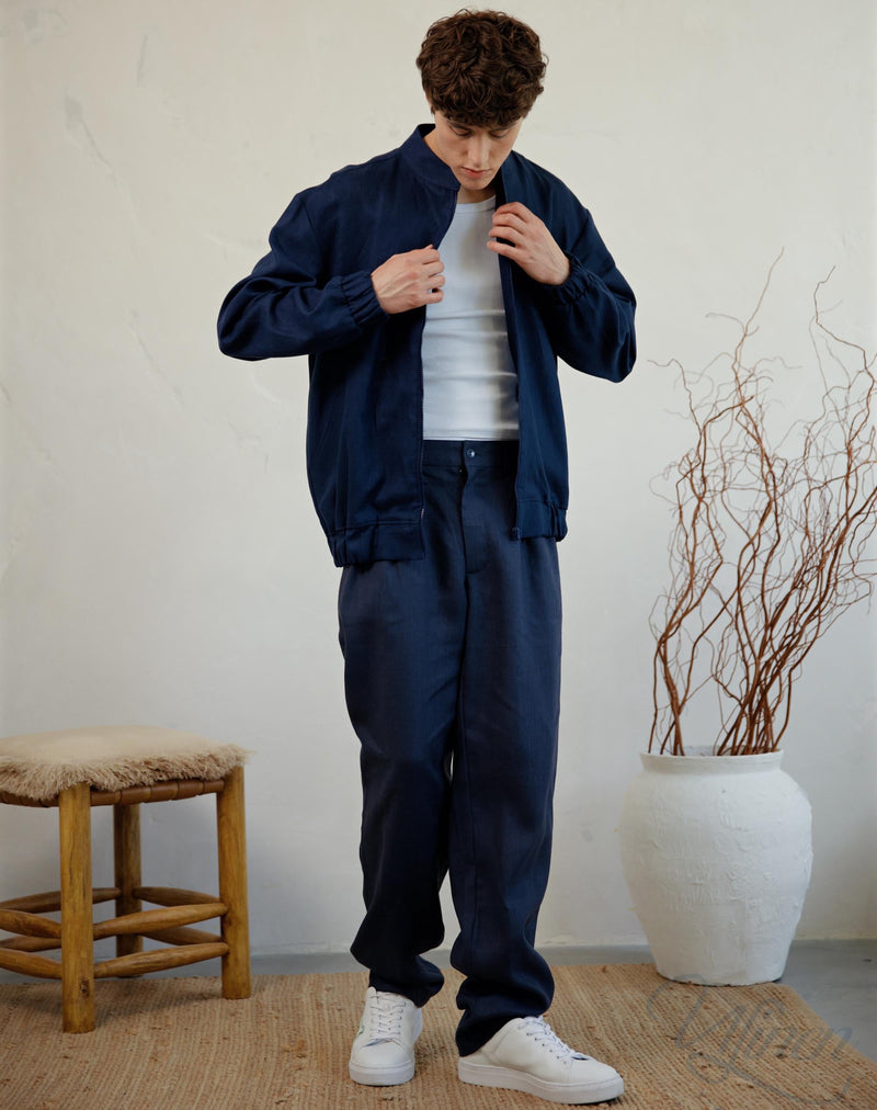 Linen Palermo Bomber M