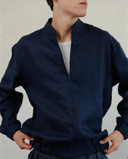 Linen Palermo Bomber M