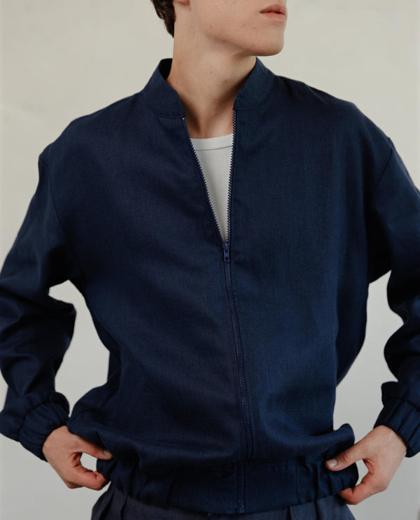 Linen Palermo Bomber M