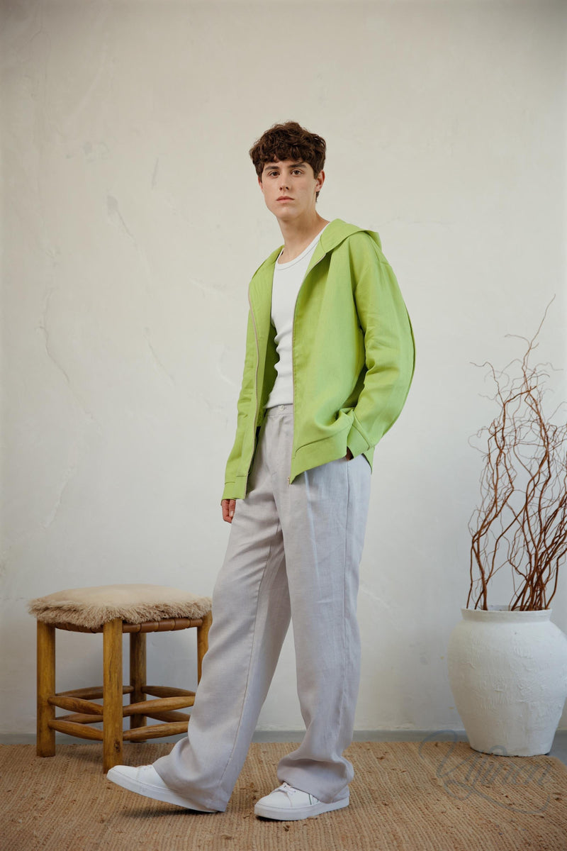 Linen Aspen Hooded Jacket M
