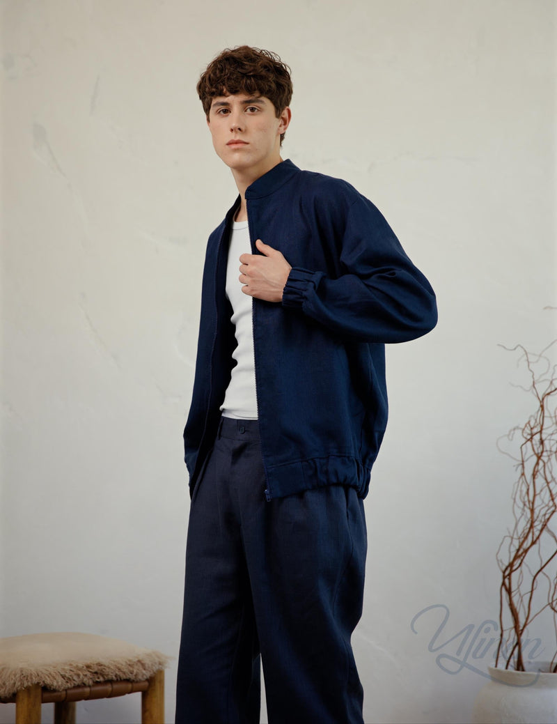 Linen Palermo Bomber M