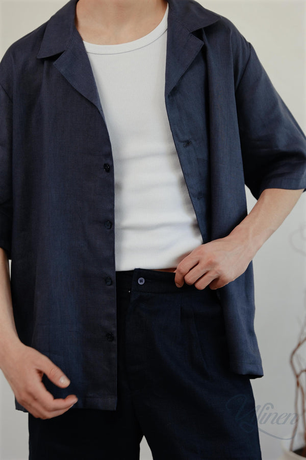 Linen Capri Shirt M