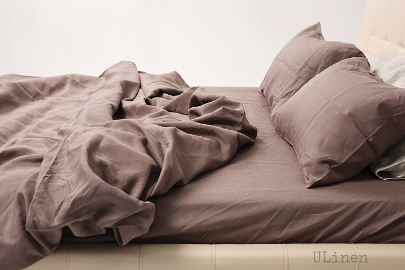 Pastel Violet Linen Pillowcase