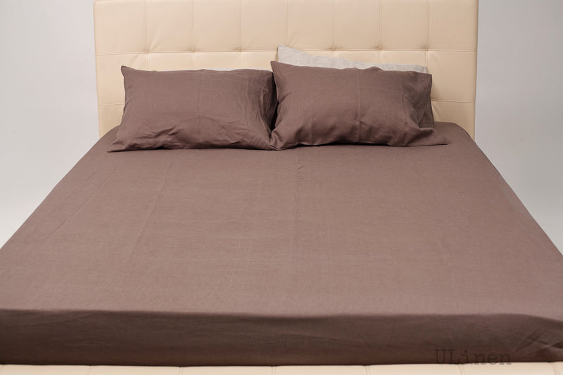 Pastel Violet Linen Sheet Set