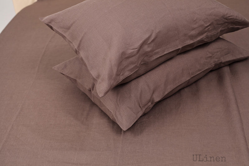 Pastel Violet Linen Pillowcase