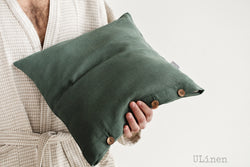 Reseda Green Linen Deco Pillowcase