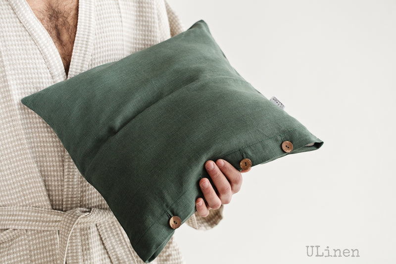 Reseda Green Linen Deco Pillowcase