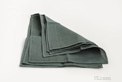 Set of 2 Linen Napkins in Reseda Green Color