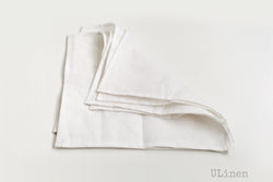 Set of 2 Linen Napkins in White Color