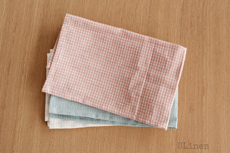 A set of 3 Linen Tea Towels