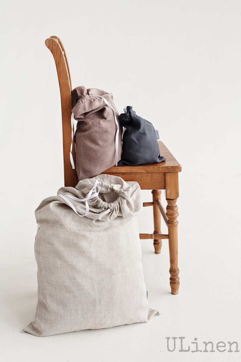 Linen Laundry Bag / Travel Bag