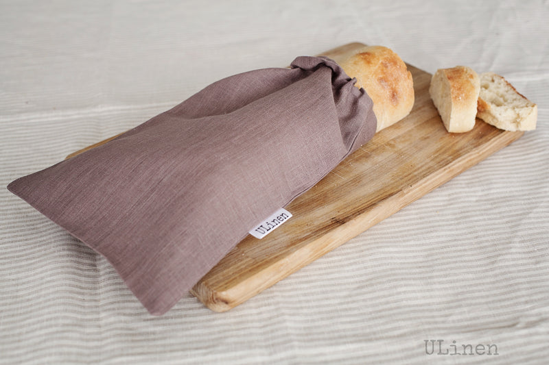 Linen Bread Bag (with drawstring)