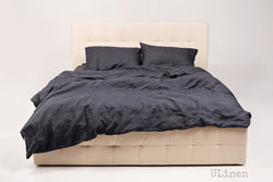 Basalt Grey Linen Duvet Cover